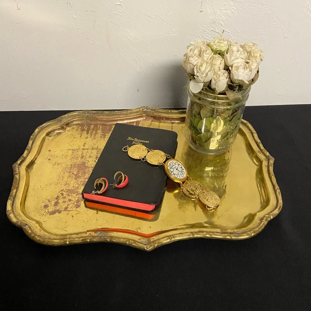 Antique Brass Vanity Tray